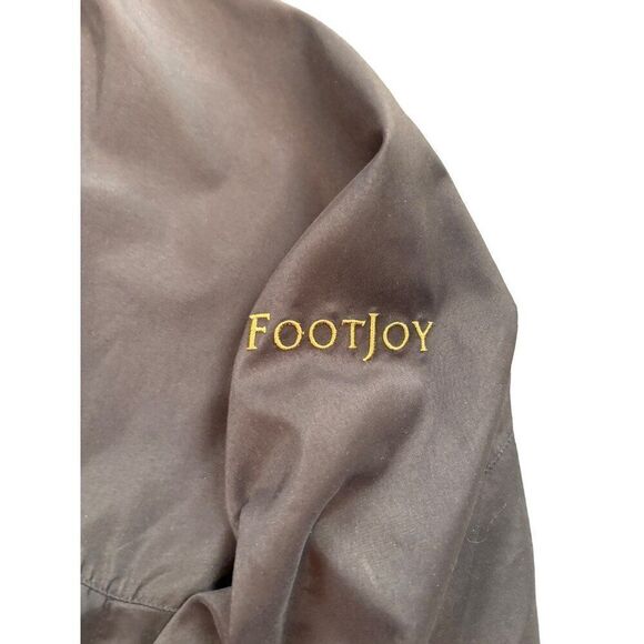 FootJoy Men's Large Windbreaker Pullover Jacket Black Lightweight Nylon - Picture 2 of 11